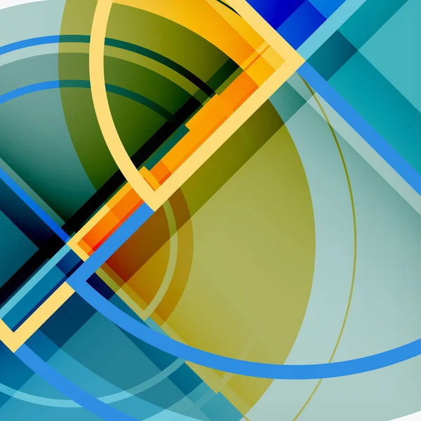 Kreative Kreise geometrischer abstrakter Hintergrund mit 3D-Effekt — Stockvektor