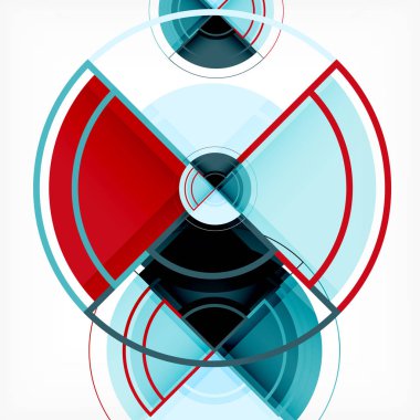 Yaratıcı 3d etkisi ile geometrik arka plan daire