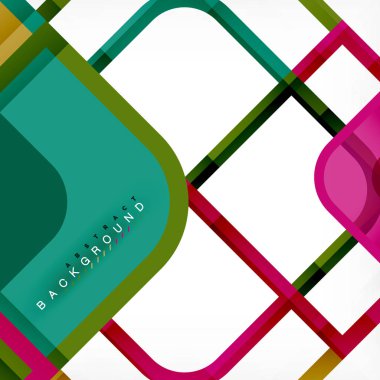 Arka plan, kare geometrik kompozisyon şekiller.