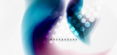 Renk akan dalga, trendy sıvı tasarım şablonu