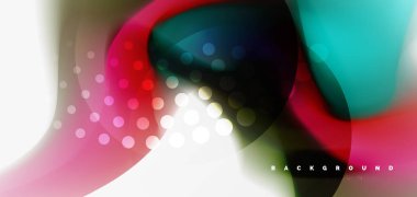 Renk akan dalga, trendy sıvı tasarım şablonu