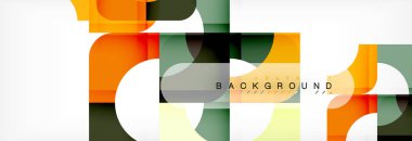 Renkli kare şekiller, geometrik modern arka plan