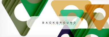 Geometrik arka plan. Modern örtüşen üçgenler. Mesajınız için alışılmadık renkli şekiller. İş veya teknik okul sunuyu, app kapak