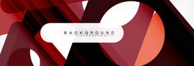 Geometrik arka plan, daireler ve üçgenler şekiller afiş. Gösterim amacıyla broşür veya el ilanı, sunum ve web tasarım düzeni