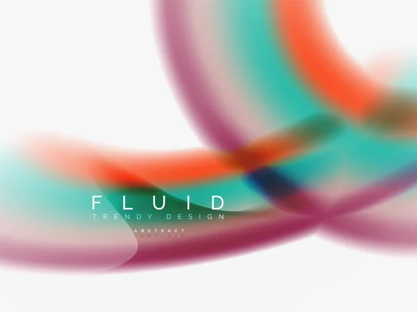 Resumo de fundo - fluxo de onda de cores líquidas — Vetor de Stock