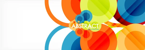Abstrakta färgglada geometriska sammansättning - mångfärgade cirkel bakgrund — Stock vektor