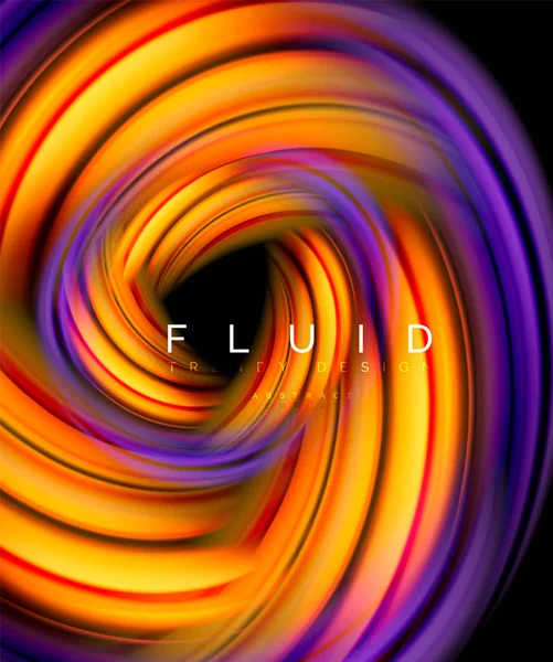 Fondo abstracto de onda lisa fluida, concepto de movimiento de color brillante que fluye, plantilla de diseño abstracto de moda para presentación de negocios o tecnología o cubierta de folleto web, papel pintado — Archivo Imágenes Vectoriales