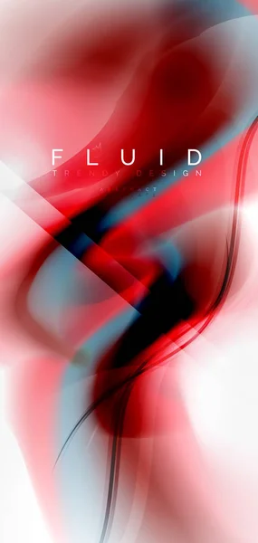 Fluid flowing wave abstract background — Stock Vector