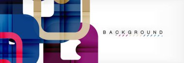 Geometrik arka plan, çok renkli şablonu için iş veya teknoloji sunu veya web broşür kapak düzeni, duvar kağıdı kare.