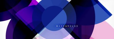 Arka plan - çok renkli daireler, trendy en az geometrik tasarım