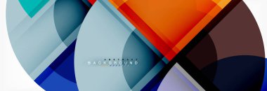 Arka plan - çok renkli daireler, trendy en az geometrik tasarım