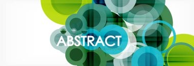 Soyut renkli geometrik kompozisyon - çok renkli daire arka plan