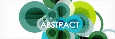 Soyut renkli geometrik kompozisyon - çok renkli daire arka plan