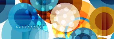 Soyut renkli geometrik kompozisyon - çok renkli daire arka plan