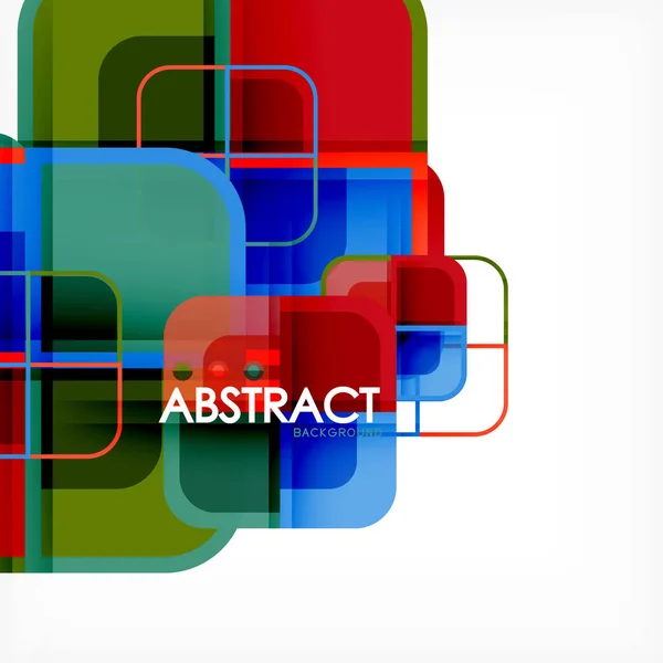 Okrągłe kolorowe kwadraty nowoczesne tło geometrycznych — Wektor stockowy