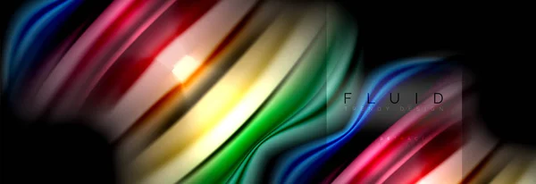 Ουράνιο τόξο ρευστό αφηρημένα σχήματα, υγρά χρώματα σχεδιασμό, πολύχρωμο μάρμαρο ή πλαστικό υφή κυματιστό υπόβαθρο, πολύχρωμα πρότυπο για επαγγελματίες ή τεχνολογία παρουσίαση web σχεδιασμός εξωφύλλου φυλλάδιο — Διανυσματικό Αρχείο