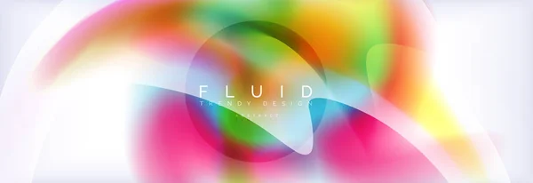 Fondo abstracto holográfico fluido colores onda diseño — Archivo Imágenes Vectoriales