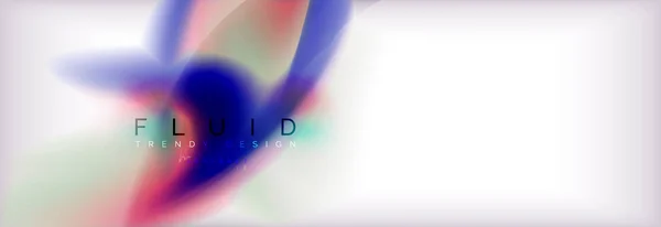 Desain warna cair holografik latar belakang abstrak - Stok Vektor