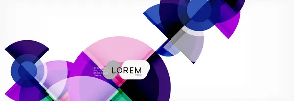 Abstract achtergrond - veelkleurige cirkels, trendy minimale geometrisch ontwerp — Stockvector