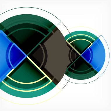 Yaratıcı 3d etkisi ile geometrik arka plan daire