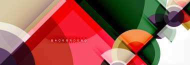 Arka plan - çok renkli daireler, trendy en az geometrik tasarım