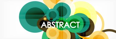 Soyut renkli geometrik kompozisyon - çok renkli daire arka plan