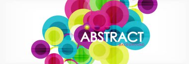 Soyut renkli geometrik kompozisyon - çok renkli daire arka plan