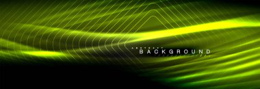 Neon parlayan sıvı dalga çizgileri, sihirli enerji uzay ışığı konsepti, soyut arka plan duvar kağıdı tasarımı