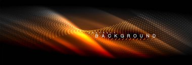 Sıvı neon akan dalgaları, ışık parlayan arka plan hatları