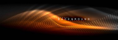 Sıvı neon akan dalgaları, ışık parlayan arka plan hatları