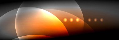 Vektör bulanık neon parlayan çevreler akan ve sıvı kavramı, enerji magic fantastik arka plan ışık