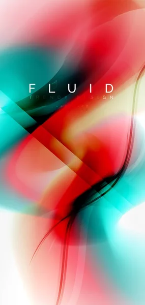 Mezcla de flujo de color líquido fondo abstracto. Plantilla de diseño abstracto de moda para presentación de negocios o tecnología, póster de Internet o portada de folleto web, papel pintado — Archivo Imágenes Vectoriales