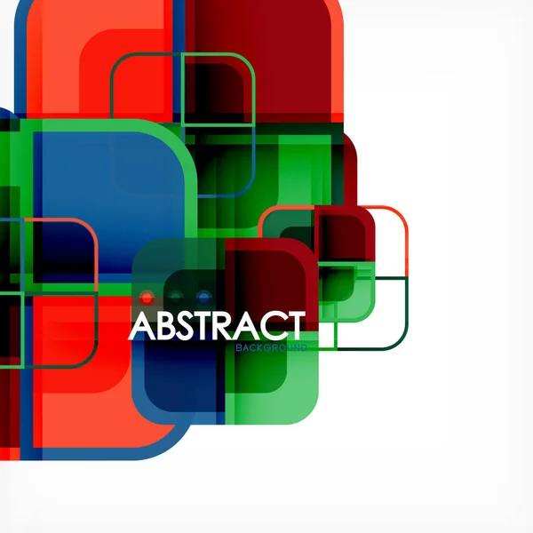 Quadrato Sfondo Geometrico Astratto Disegno Arte Carta Progettazione Copertina Modello — Vettoriale Stock