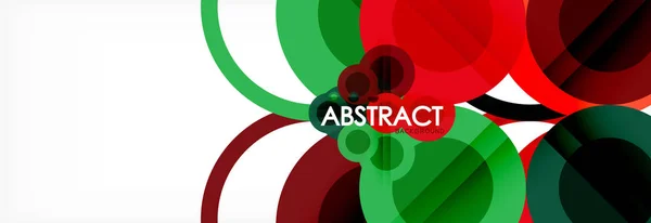 Абстрактная Красочная Геометрическая Композиция Многоцветный Фон Круга Векторная Иллюстрация — стоковый вектор