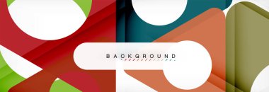 Geometrik arka plan, daireler ve üçgenler şekiller afiş. Gösterim amacıyla broşür veya el ilanı, sunum ve web tasarım düzeni