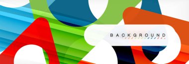 Geometrik arka plan, daireler ve üçgenler şekiller afiş. Gösterim amacıyla broşür veya el ilanı, sunum ve web tasarım düzeni