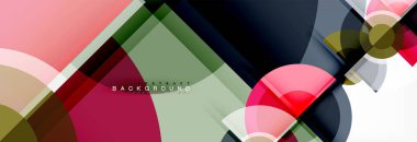 Arka plan - çok renkli daireler, trendy en az geometrik tasarım