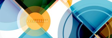 Arka plan - çok renkli daireler, trendy en az geometrik tasarım