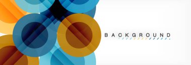 Soyut renkli geometrik kompozisyon - çok renkli daire arka plan