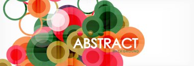 Soyut renkli geometrik kompozisyon - çok renkli daire arka plan