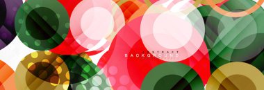 Soyut renkli geometrik kompozisyon - çok renkli daire arka plan