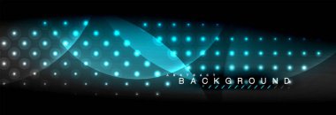 Vektör bulanık neon parlayan çevreler akan ve sıvı kavramı, enerji magic fantastik arka plan ışık