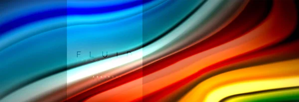 虹流体の抽象的な形、デザイン、カラフルな大理石またはプラスチック波状テクスチャ背景、ビジネスまたは技術プレゼンテーションまたは web パンフレット カバー デザインの色とりどりテンプレート色の液体 — ストックベクタ