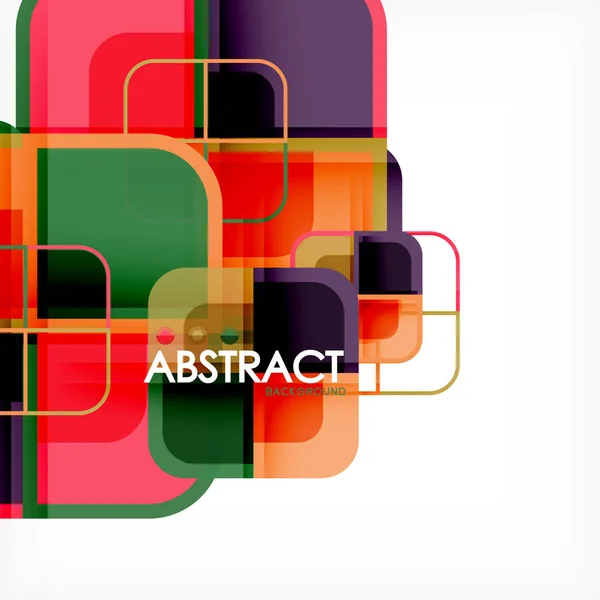 Vierkant geometrische abstracte achtergrond, papier kunst design voor cover ontwerp, sjabloon boek, poster, cd cover illustratie — Stockvector