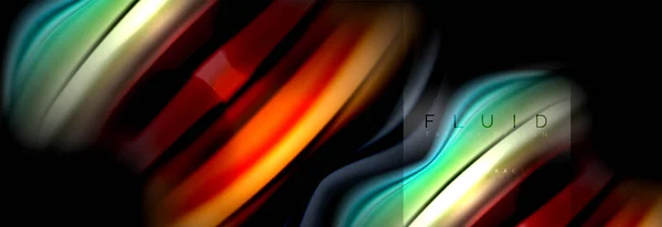 Formas abstractas fluidas del arco iris, diseño de colores líquidos, mármol colorido o fondo de textura ondulada de plástico, plantilla multicolor para presentación de negocios o tecnología o diseño de cubierta de folleto web — Vector de stock