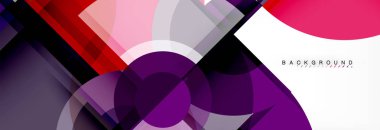 Arka plan - çok renkli daireler, trendy en az geometrik tasarım