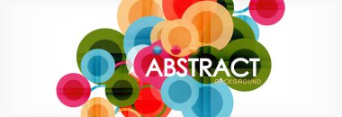 Soyut renkli geometrik kompozisyon - çok renkli daire arka plan