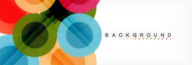 Soyut renkli geometrik kompozisyon - çok renkli daire arka plan