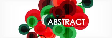 Soyut renkli geometrik kompozisyon - çok renkli daire arka plan