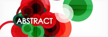 Soyut renkli geometrik kompozisyon - çok renkli daire arka plan